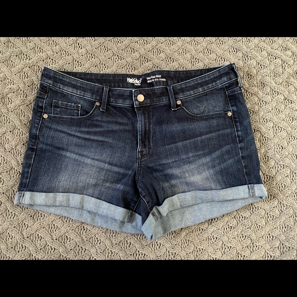 Mossimo Mid Rise Cuffed Jean Shorts